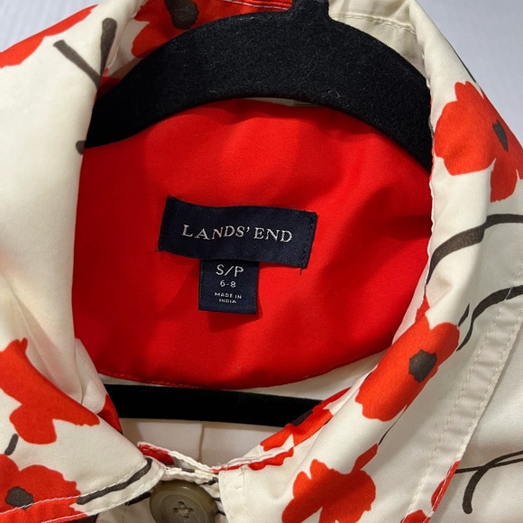 LANDS' END FLORAL POPPY RAIN COAT - Picture 5 of 16
